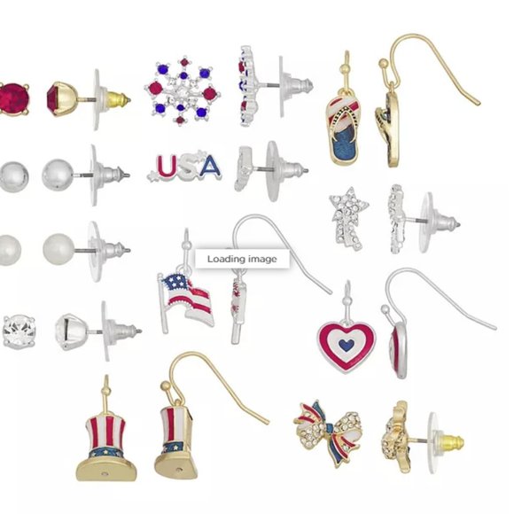 NAPIER AMERICANA 12 PK EARRING SET - Picture 2 of 2